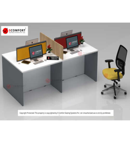 Scomfort SC-WRT3 4-Seater Office Desk with 35mm Soft Partition